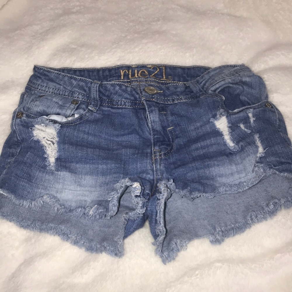 Rue21 Blue Jean Cutoff Shorts (Small) or (4)